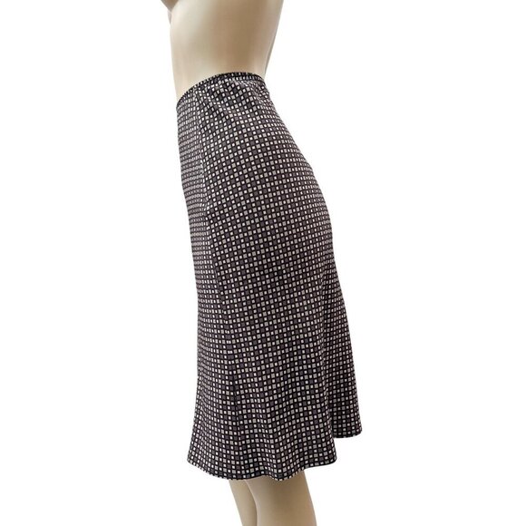 Y2K Vintage The Limited Silk Checkered A-Line‎ Knee Length Skirt Purple Women M - Picture 10 of 10